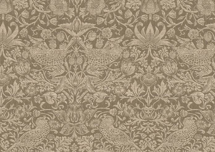William Morris Strawberry Thief, Woven Walnut - Roman Blind - Image 7